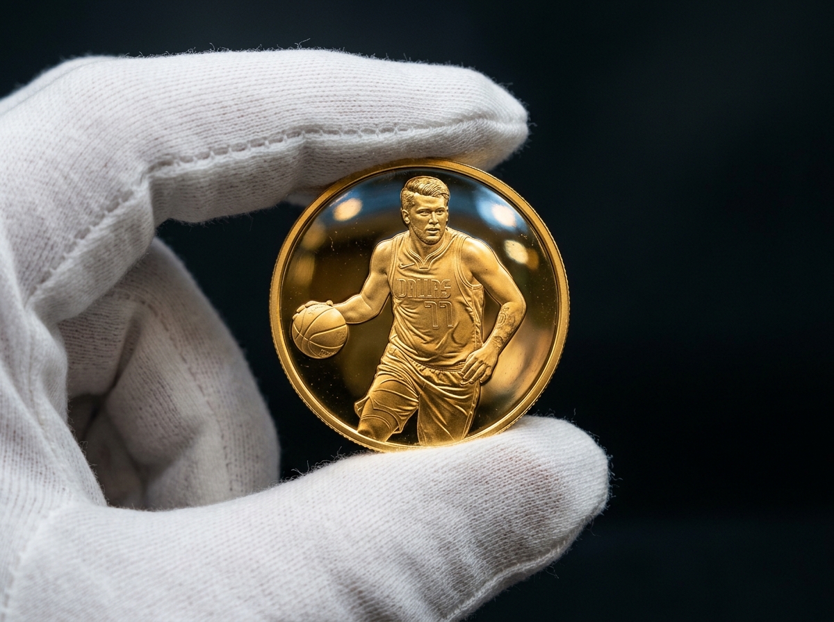 Luka Dončić 1oz Gold Coin Detail